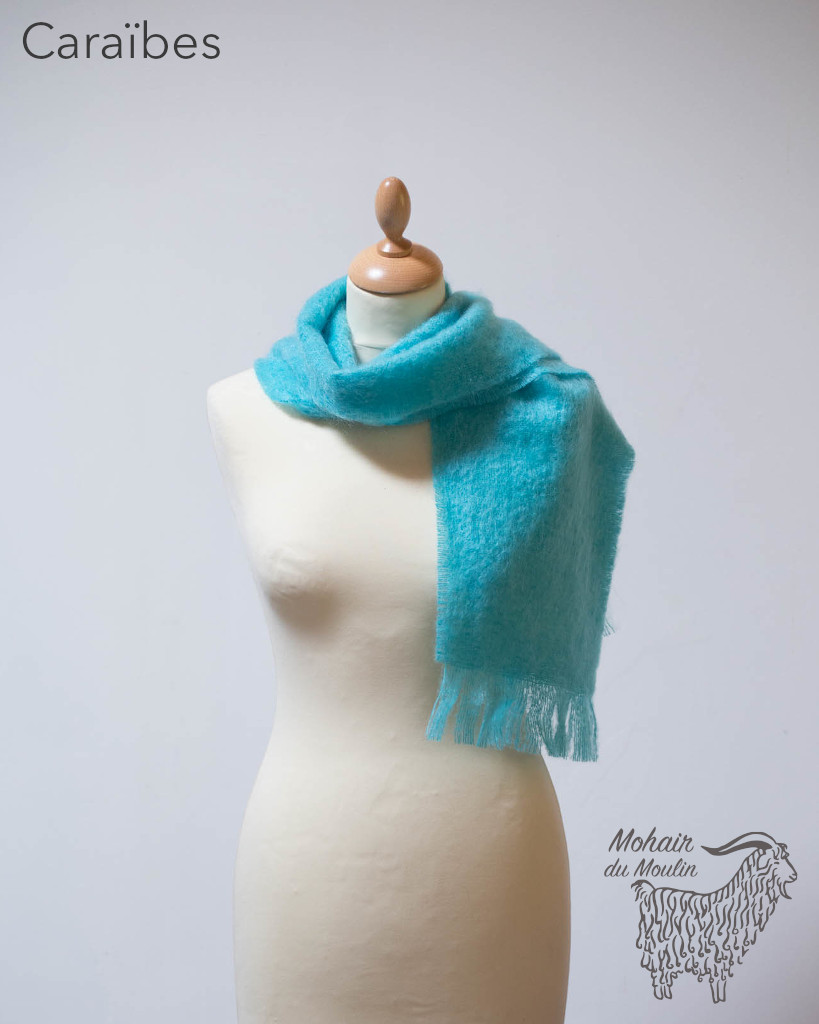 Petite écharpe mohair tissée