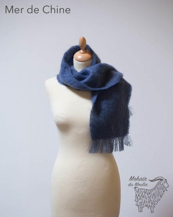 Petite écharpe mohair tissée