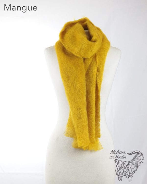 Grande écharpe mohair tissée