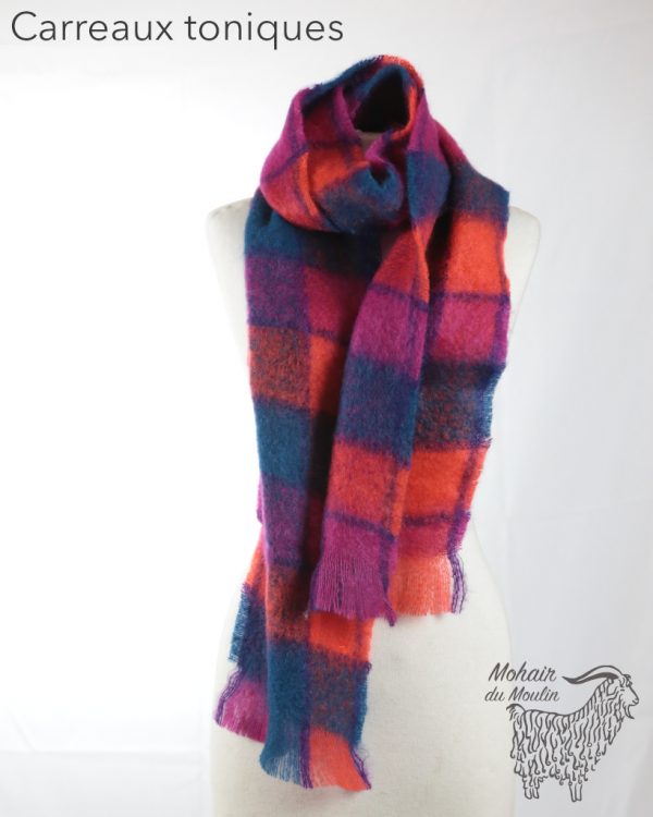 Grande écharpe mohair tissée