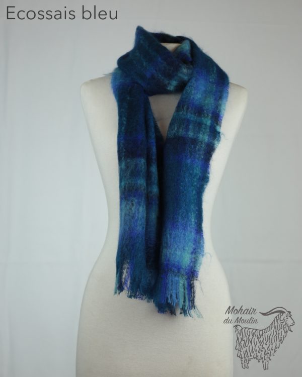 Grande écharpe mohair tissée