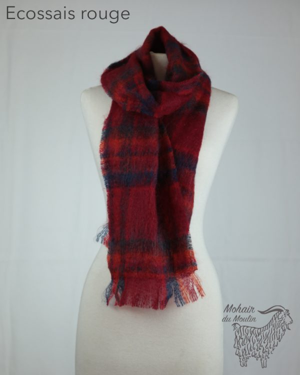 Grande écharpe mohair tissée