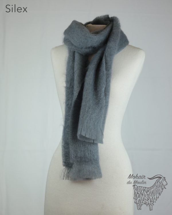 Grande écharpe mohair tissée