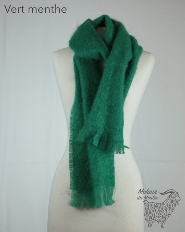 Grande écharpe mohair tissée