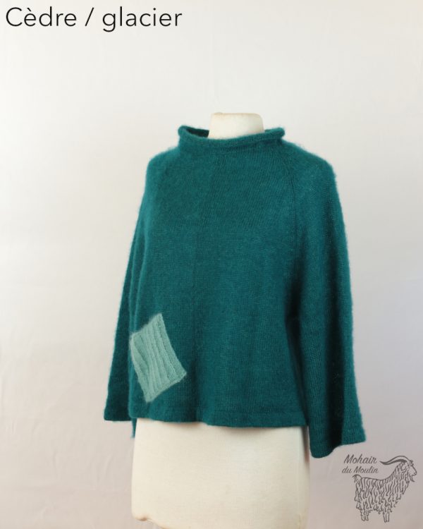 Pull poche mohair