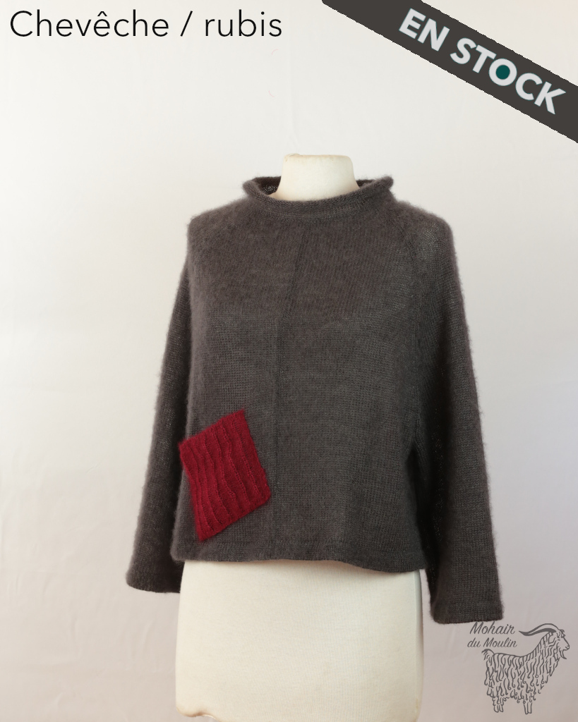 Pull poche mohair