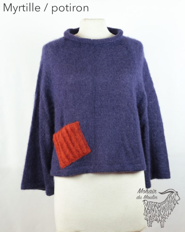 Pull poche mohair