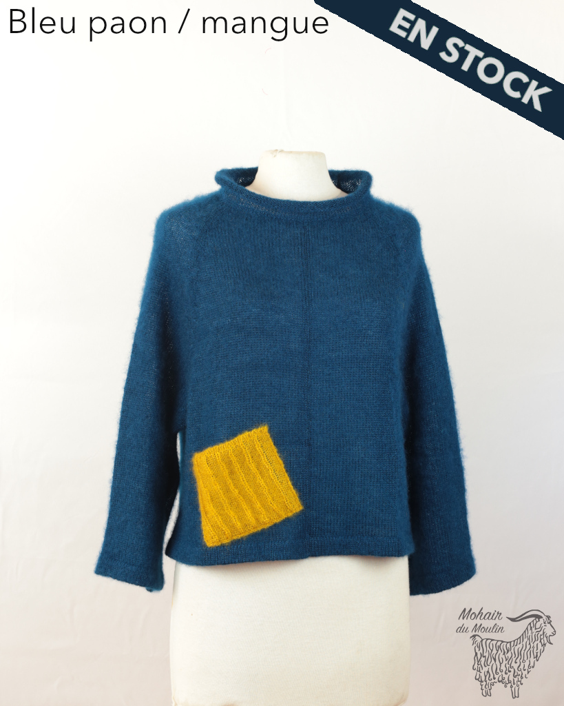 Pull poche mohair