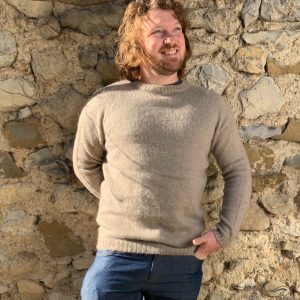 Pull col rond mohair