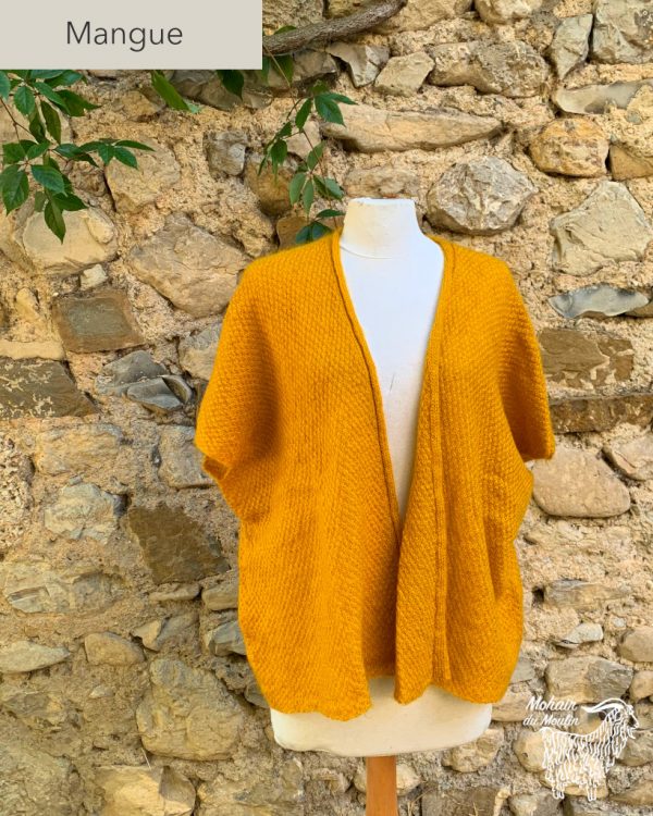 veste cape mohair
