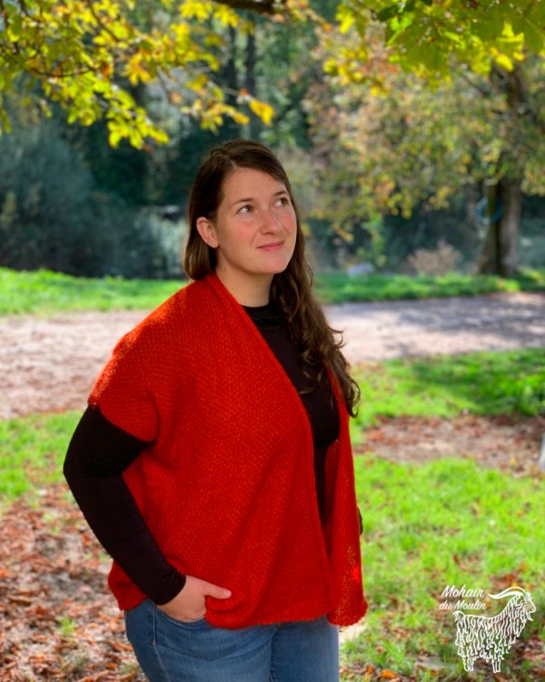 veste cape mohair